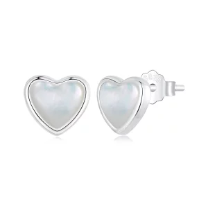 (image pour) Boucles d'oreilles blanches réconfortantes style PANDORA - BSE969