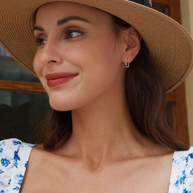 (image pour) Boucles d'oreilles carrées style PANDORA - SCE1735 - Afficher 7