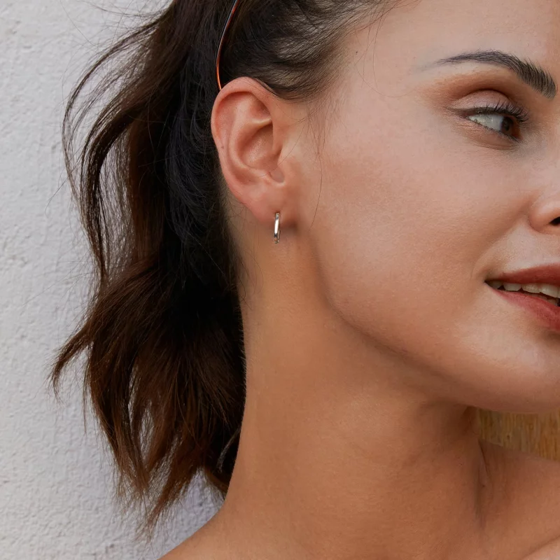 (image pour) Boucles d'oreilles carrées style PANDORA - SCE1735 - Afficher 8