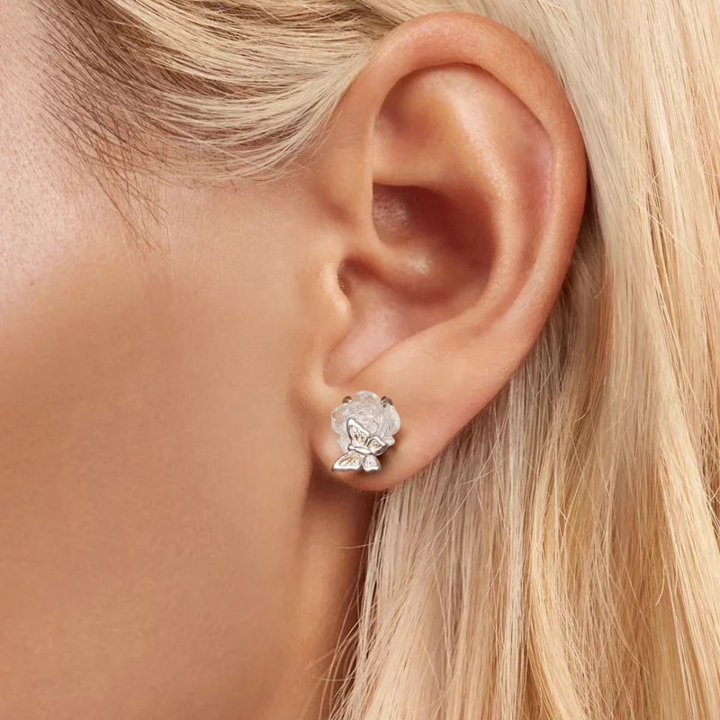 (image pour) Boucles d'oreilles à clou Rose à changement de couleur photosensible de style PA - Afficher 6