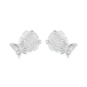 (image pour) Boucles d'oreilles à clou Rose à changement de couleur photosensible de style PANDORA - BSE978