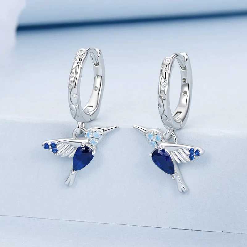 (image pour) Boucles d'oreilles Colibri Style PANDORA - BSE985 - Afficher 2
