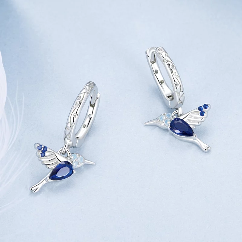 (image pour) Boucles d'oreilles Colibri Style PANDORA - BSE985 - Afficher 3