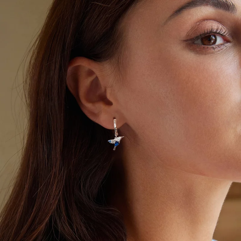 (image pour) Boucles d'oreilles Colibri Style PANDORA - BSE985 - Afficher 7