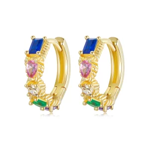 (image pour) Boucles d'oreilles colorées style PANDORA - BSE974