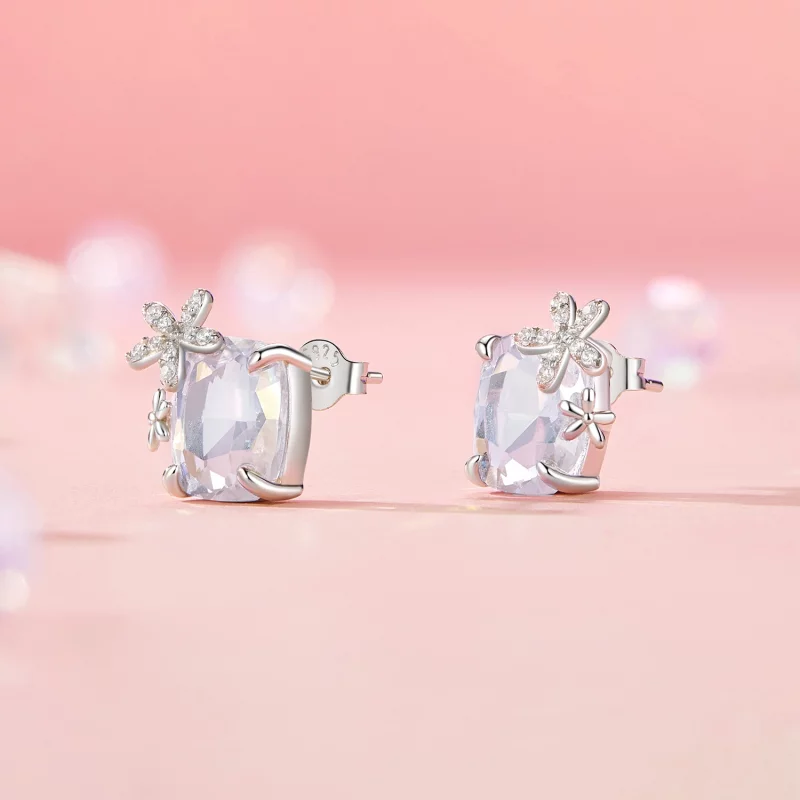 (image pour) Boucles d'Oreilles Fantaisie Fleur Principale Style PANDORA - SCE1724 - Afficher 2
