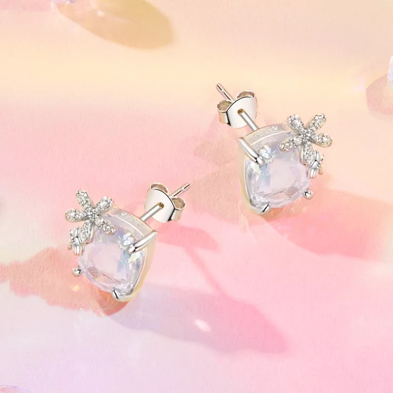 (image pour) Boucles d'Oreilles Fantaisie Fleur Principale Style PANDORA - SCE1724 - Afficher 3