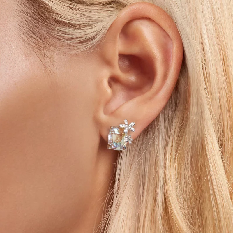 (image pour) Boucles d'Oreilles Fantaisie Fleur Principale Style PANDORA - SCE1724 - Afficher 5