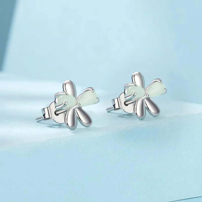 (image pour) Boucles d'oreilles Fleur Lumineuse Style PANDORA - SCE1714 - Afficher 2