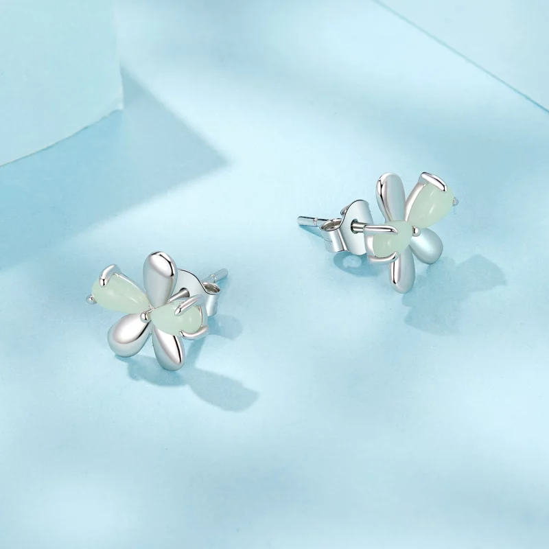 (image pour) Boucles d'oreilles Fleur Lumineuse Style PANDORA - SCE1714 - Afficher 3