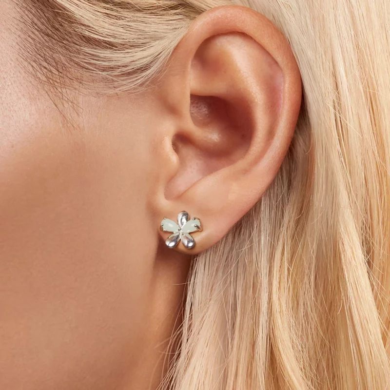 (image pour) Boucles d'oreilles Fleur Lumineuse Style PANDORA - SCE1714 - Afficher 7