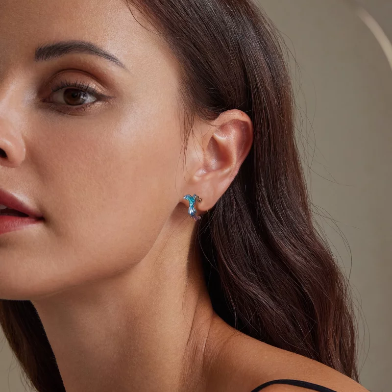 (image pour) Boucles d'oreilles PANDORA Style Martin-pêcheur - BSE997 - Afficher 7