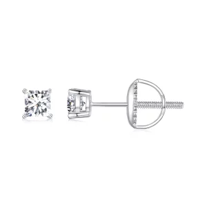 (image pour) Boucles d'oreilles PANDORA Style Princess en Moissanite (Un certificat) - MSE047-S