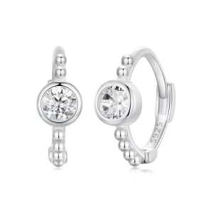 (image pour) Boucles d'oreilles perles en argent sterling simple style PANDORA - SCE1731