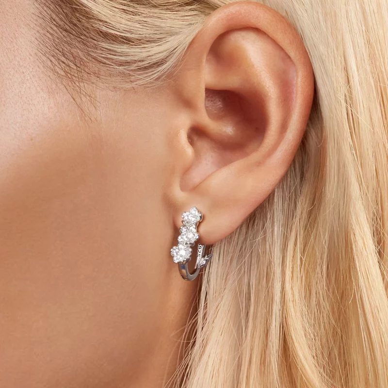 (image pour) Boucles d'oreilles style PANDORA Fleur - BSE982 - Afficher 5