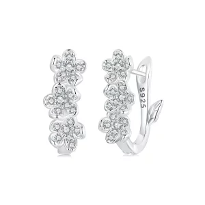 (image pour) Boucles d'oreilles style PANDORA Fleur - BSE982