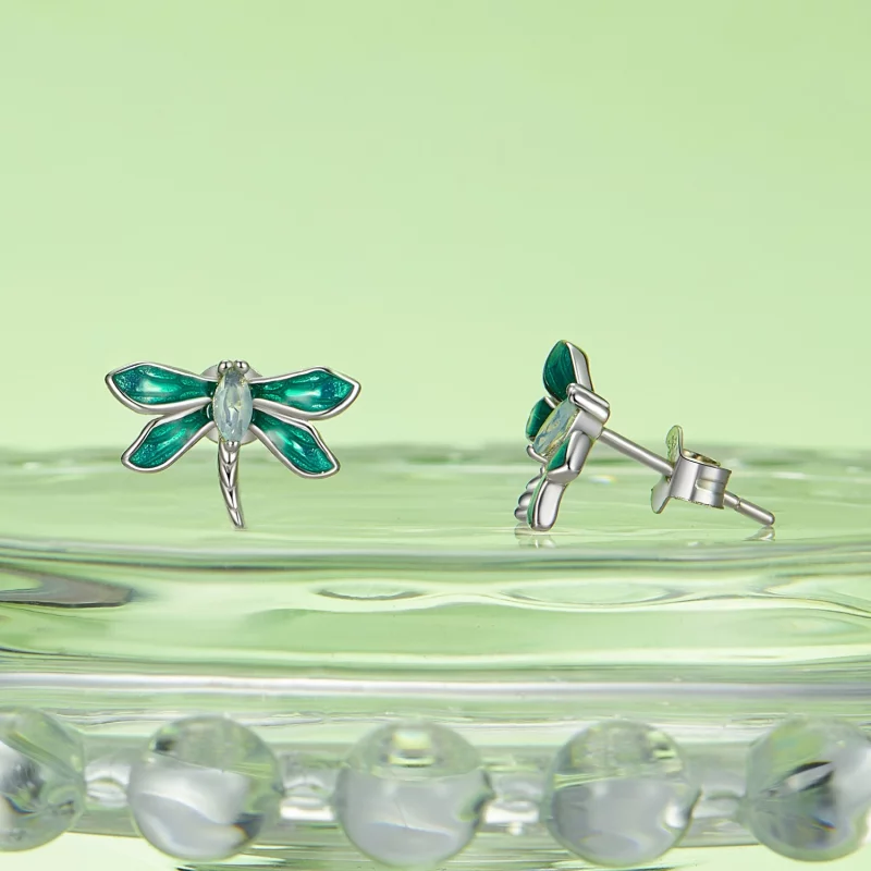 (image pour) Boucles d'oreilles style PANDORA Libellule - BSE988 - Afficher 3