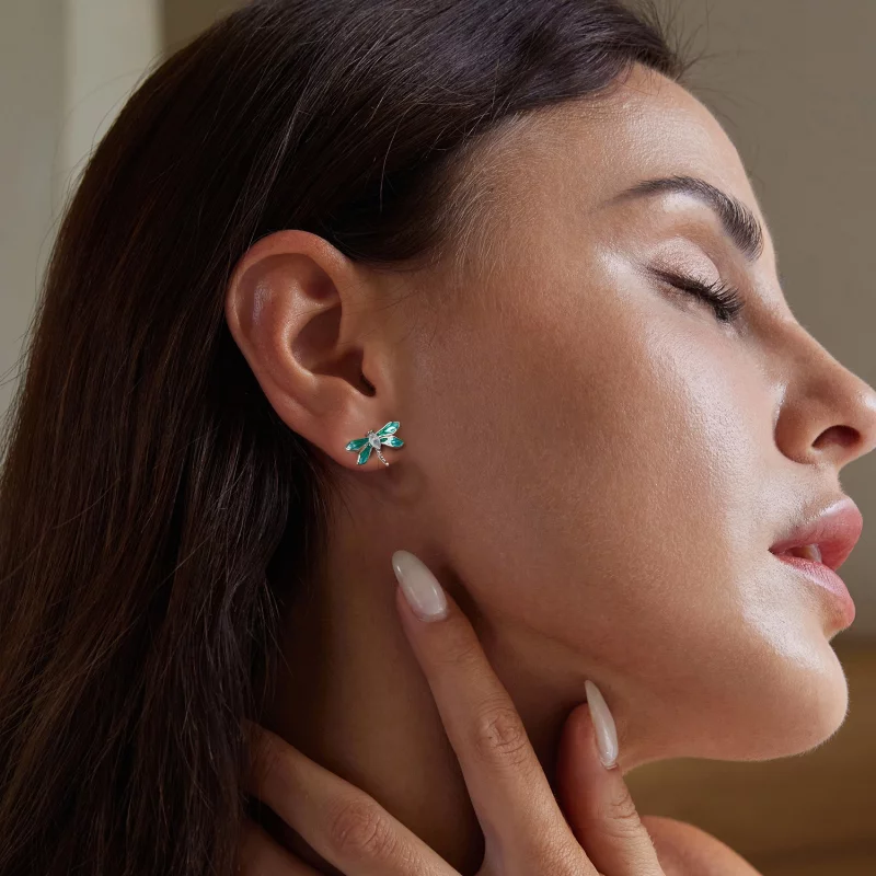 (image pour) Boucles d'oreilles style PANDORA Libellule - BSE988 - Afficher 7