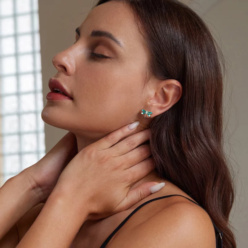 (image pour) Boucles d'oreilles style PANDORA Libellule - BSE988 - Afficher 8