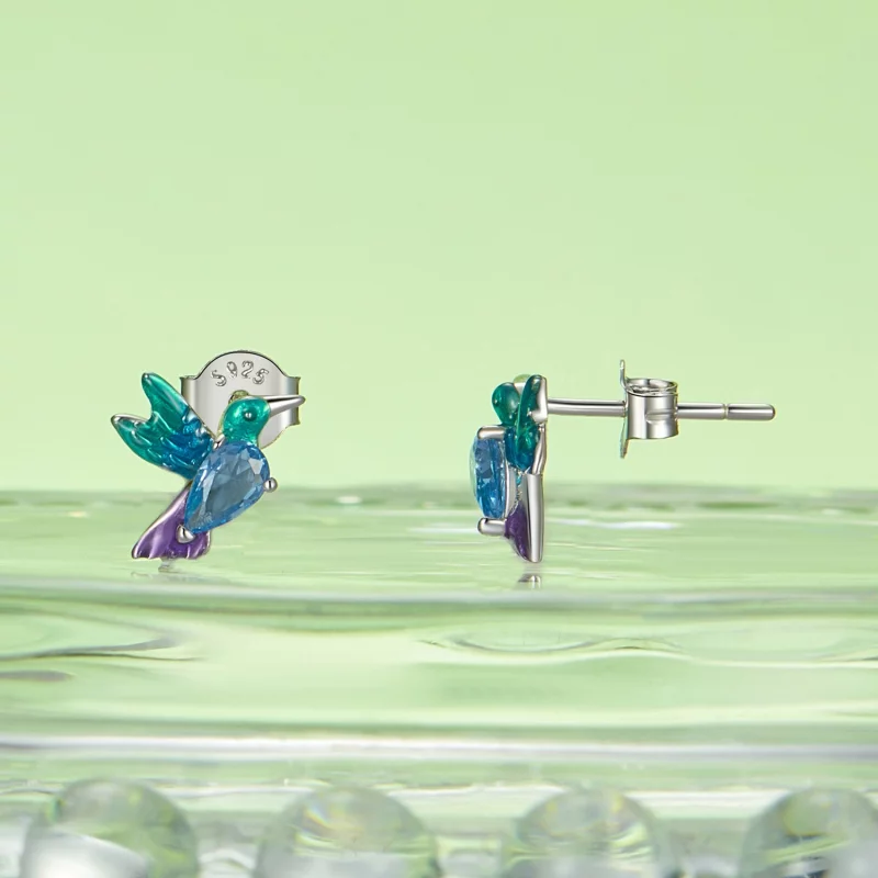 (image pour) Boucles d'oreilles Style PANDORA Oiseau - BSE989 - Afficher 2