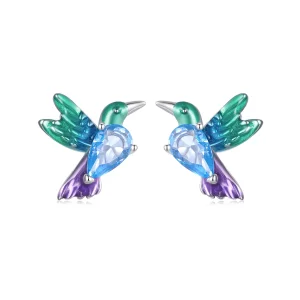 (image pour) Boucles d'oreilles Style PANDORA Oiseau - BSE989