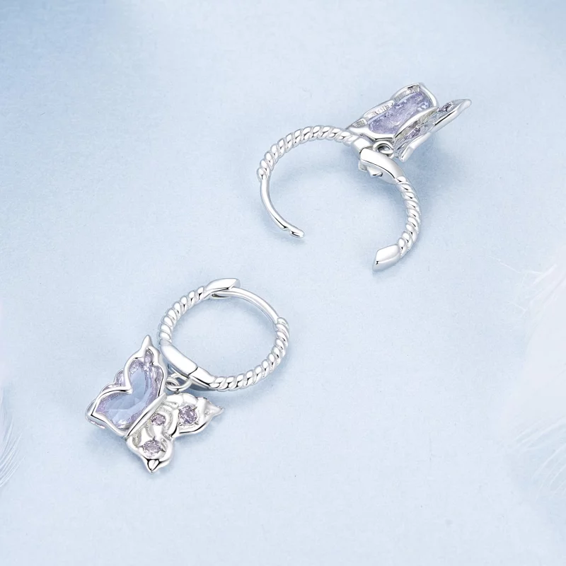 (image pour) Boucles d'oreilles style PANDORA Papillon - BSE986 - Afficher 4