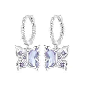 (image pour) Boucles d'oreilles style PANDORA Papillon - BSE986