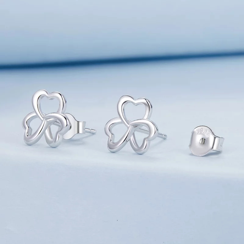 (image pour) Boucles d'oreilles style PANDORA Trèfle - BSE999 - Afficher 2
