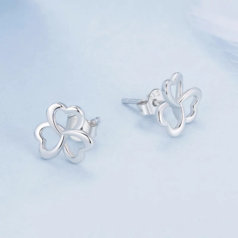 (image pour) Boucles d'oreilles style PANDORA Trèfle - BSE999 - Afficher 3