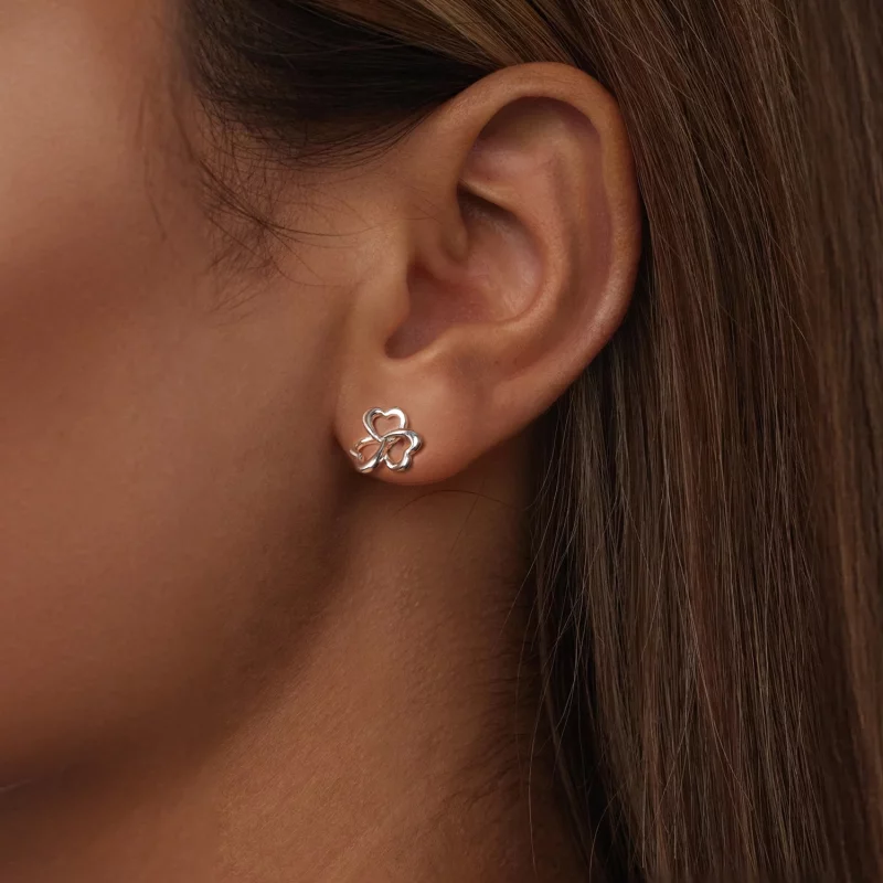 (image pour) Boucles d'oreilles style PANDORA Trèfle - BSE999 - Afficher 5