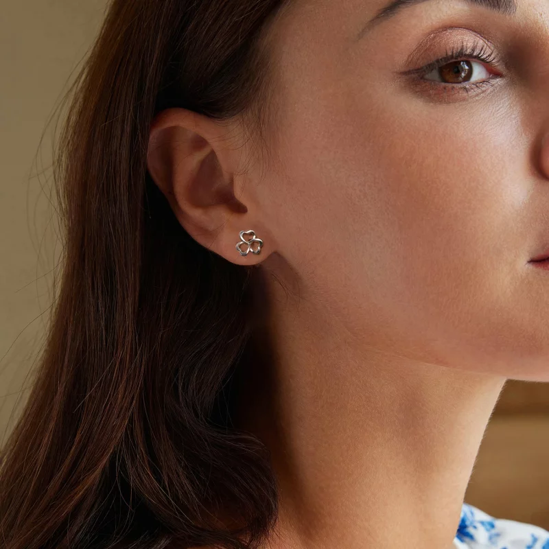 (image pour) Boucles d'oreilles style PANDORA Trèfle - BSE999 - Afficher 7