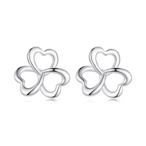 (image pour) Boucles d'oreilles style PANDORA Trèfle - BSE999