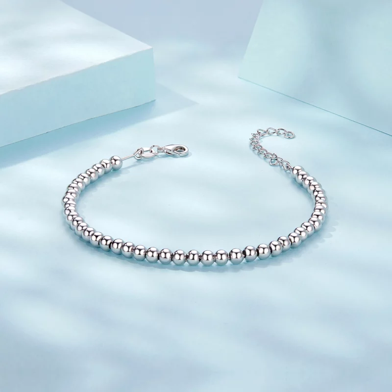 (image pour) Bracelet Chaîne de Base DIY en Perles d'Argent Style PANDORA - SCB267 - Afficher 4
