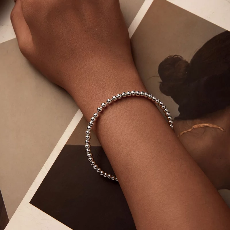 (image pour) Bracelet Chaîne de Base DIY en Perles d'Argent Style PANDORA - SCB267 - Afficher 5