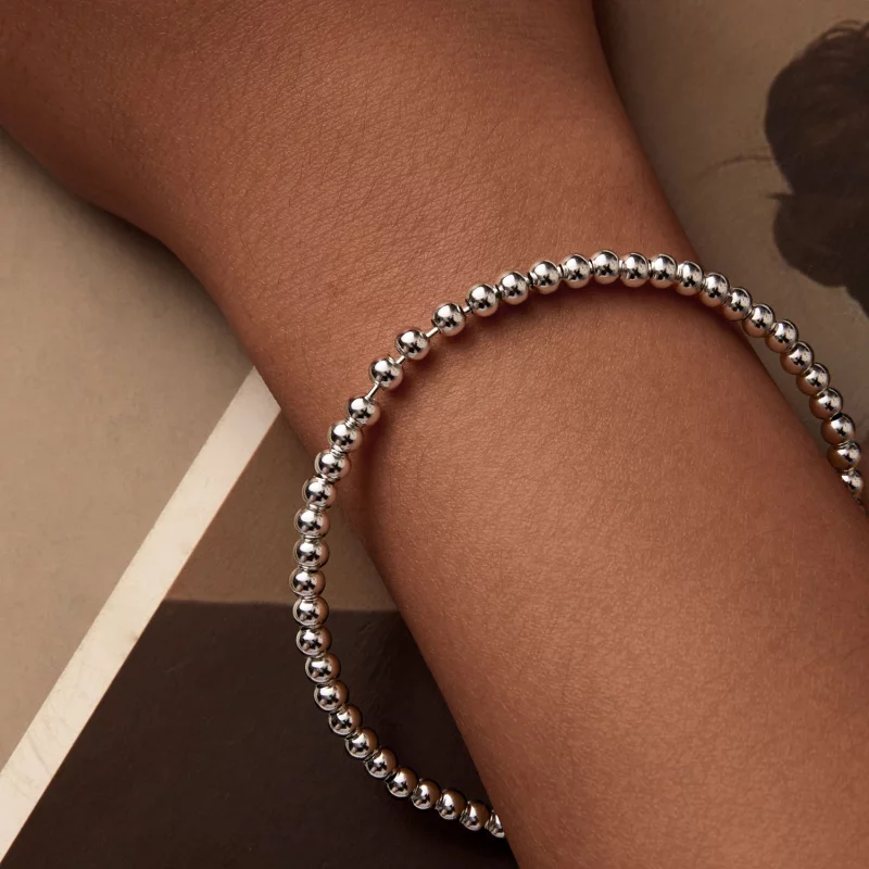 (image pour) Bracelet Chaîne de Base DIY en Perles d'Argent Style PANDORA - SCB267 - Afficher 6