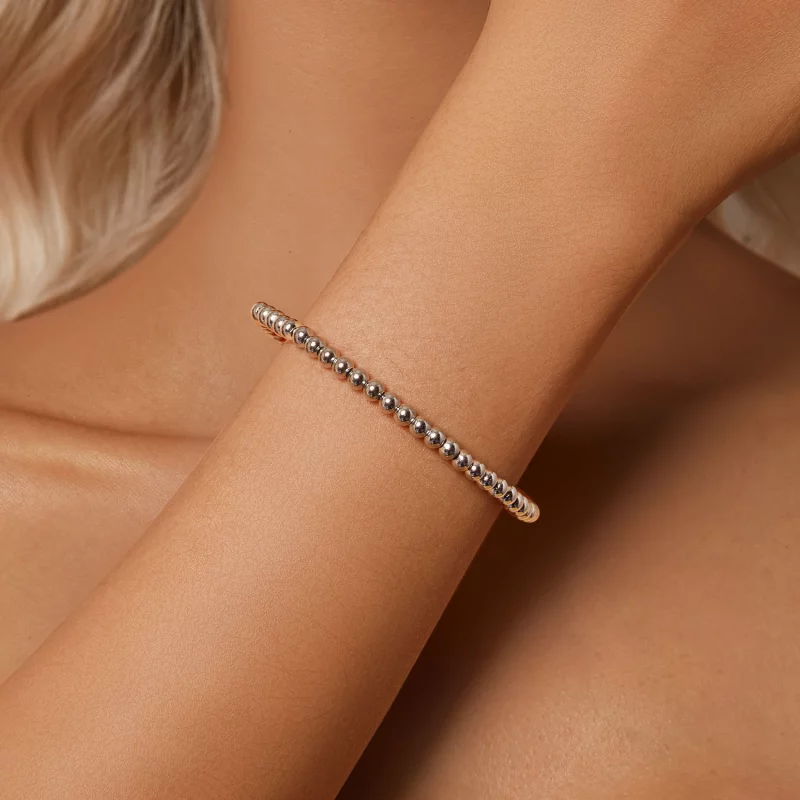(image pour) Bracelet Chaîne de Base DIY en Perles d'Argent Style PANDORA - SCB267 - Afficher 7