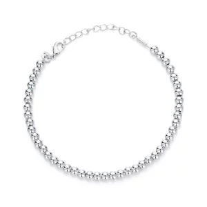 Bracelet Chaîne de Base DIY en Perles d'Argent Style PANDORA - SCB267 (image pour) Bracelet Chaîne de Base DIY en Perles d'Argent Style PANDORA - SCB267