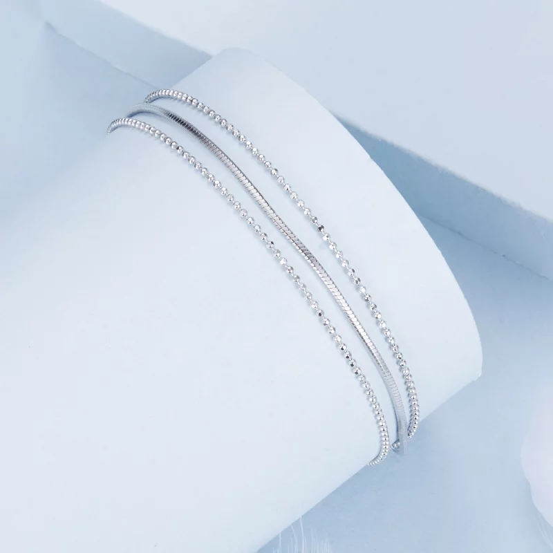 (image pour) Bracelet Simple à Trois Élégants PANDORA Style - BSB164 - Afficher 2