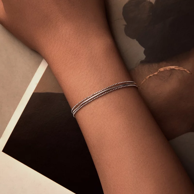 (image pour) Bracelet Simple à Trois Élégants PANDORA Style - BSB164 - Afficher 4