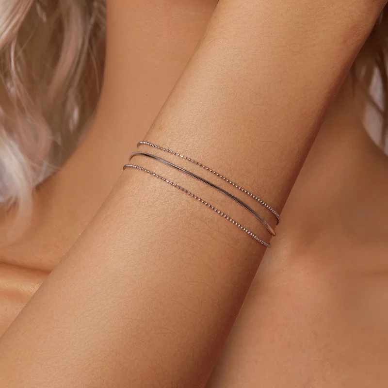 (image pour) Bracelet Simple à Trois Élégants PANDORA Style - BSB164 - Afficher 5