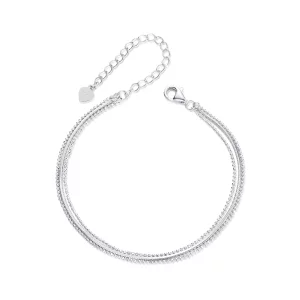 Bracelet Simple à Trois Élégants PANDORA Style - BSB164 (image pour) Bracelet Simple à Trois Élégants PANDORA Style - BSB164