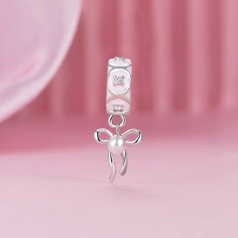 (image pour) Charme à Boucle de Positionnement Style PANDORA Nœud Ballet - SCC2763 - Afficher 2
