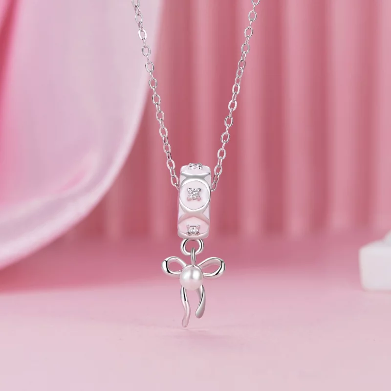 (image pour) Charme à Boucle de Positionnement Style PANDORA Nœud Ballet - SCC2763 - Afficher 3