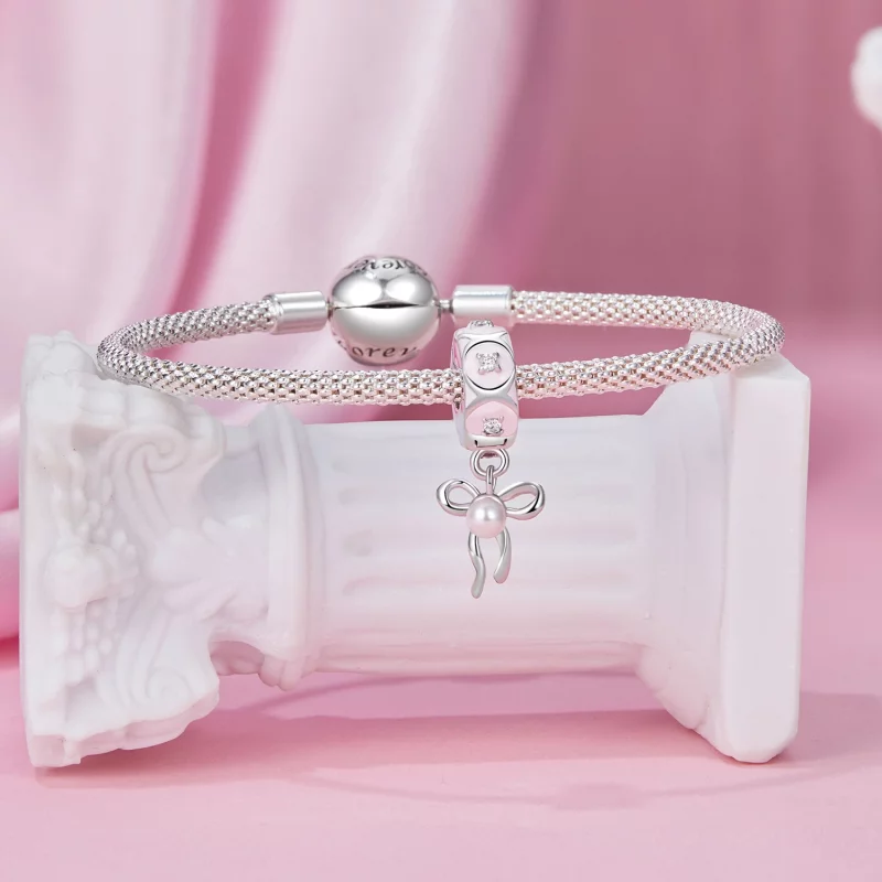(image pour) Charme à Boucle de Positionnement Style PANDORA Nœud Ballet - SCC2763 - Afficher 4