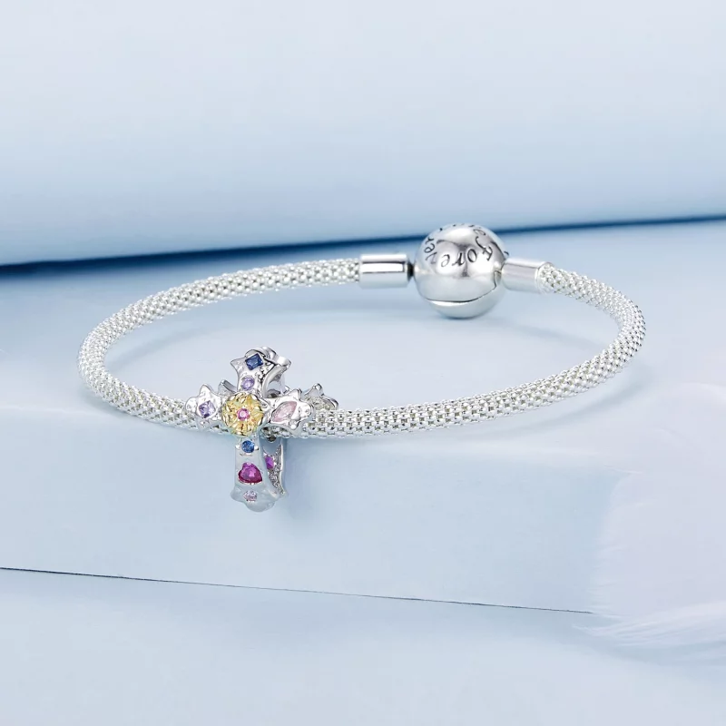 (image pour) Charme Croix Vintage Style PANDORA - BSC1005 - Afficher 3