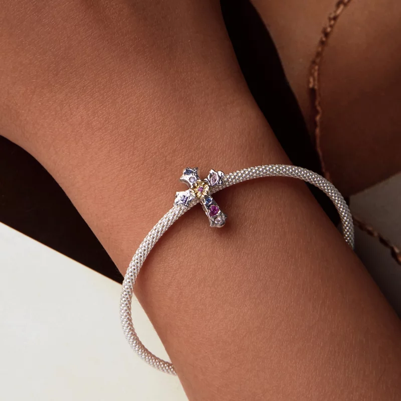 (image pour) Charme Croix Vintage Style PANDORA - BSC1005 - Afficher 6