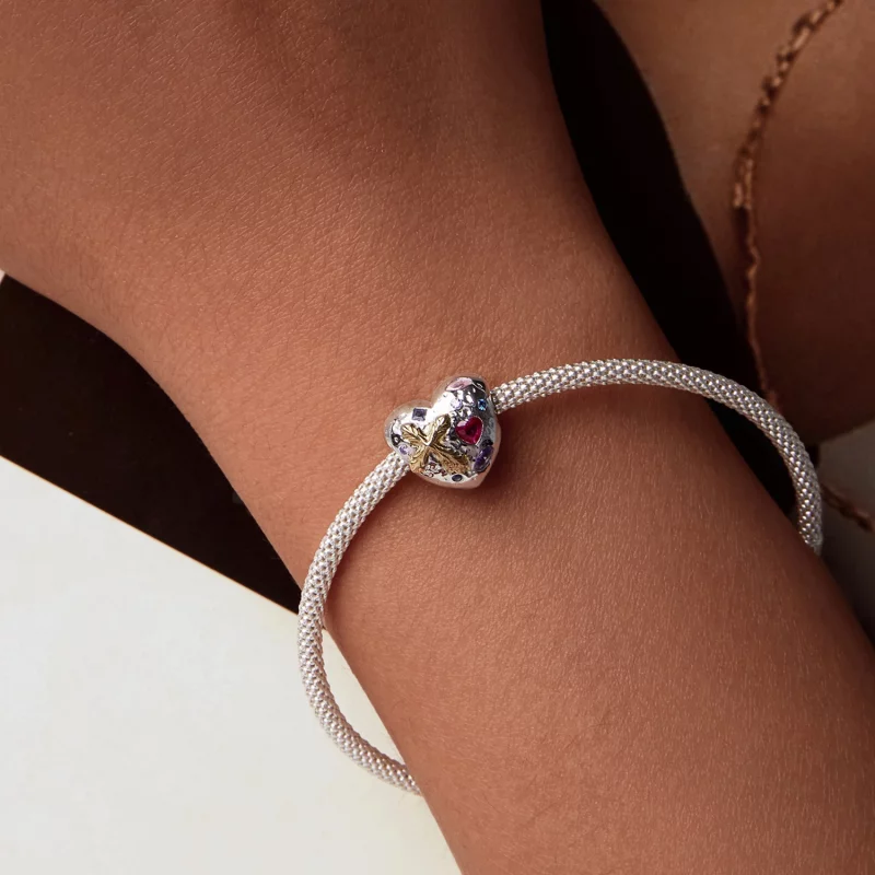 (image pour) Charme Cœur Croix Vintage Style PANDORA - BSC1006 - Afficher 7