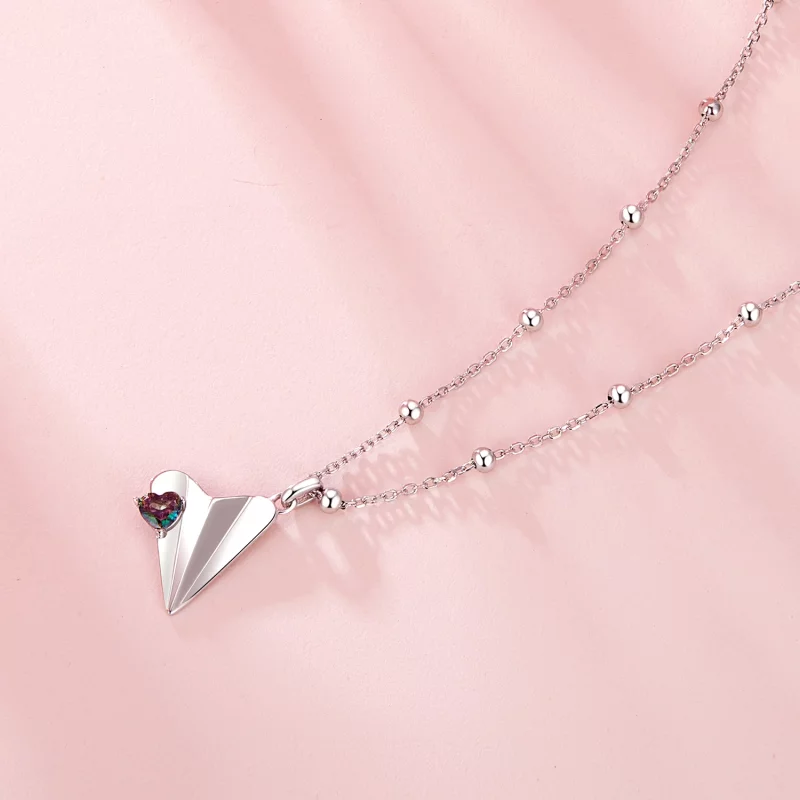 (image pour) Collier Avion Style PANDORA Couleur Noire - SCN516 - Afficher 3