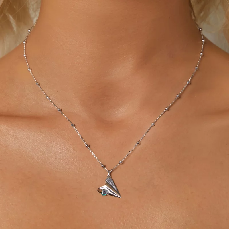 (image pour) Collier Avion Style PANDORA Couleur Noire - SCN516 - Afficher 5