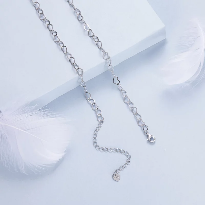 (image pour) Collier Chaîne Cœur Style PANDORA - BSA005 - Afficher 4